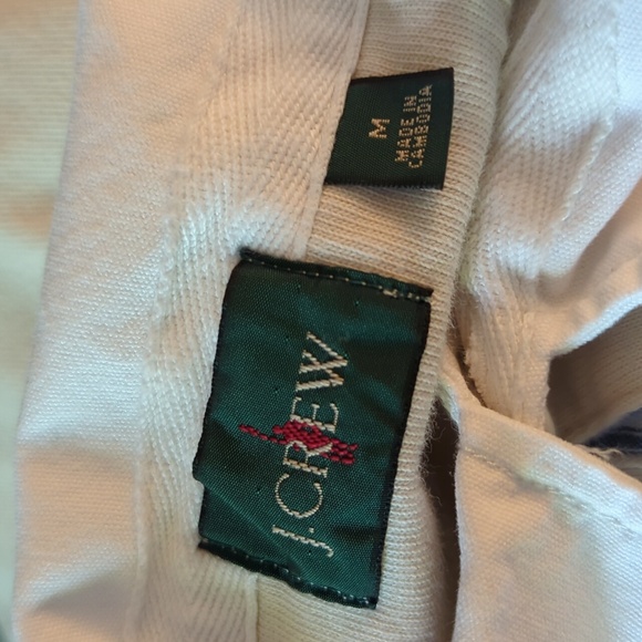 J. Crew Cream Long Sleeve Rugby Polo Shirt Medium - Picture 11 of 12